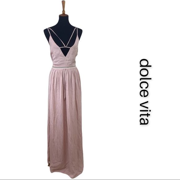 Dolce Vita Rose Pink Maxi Dress - Picture 1 of 5
